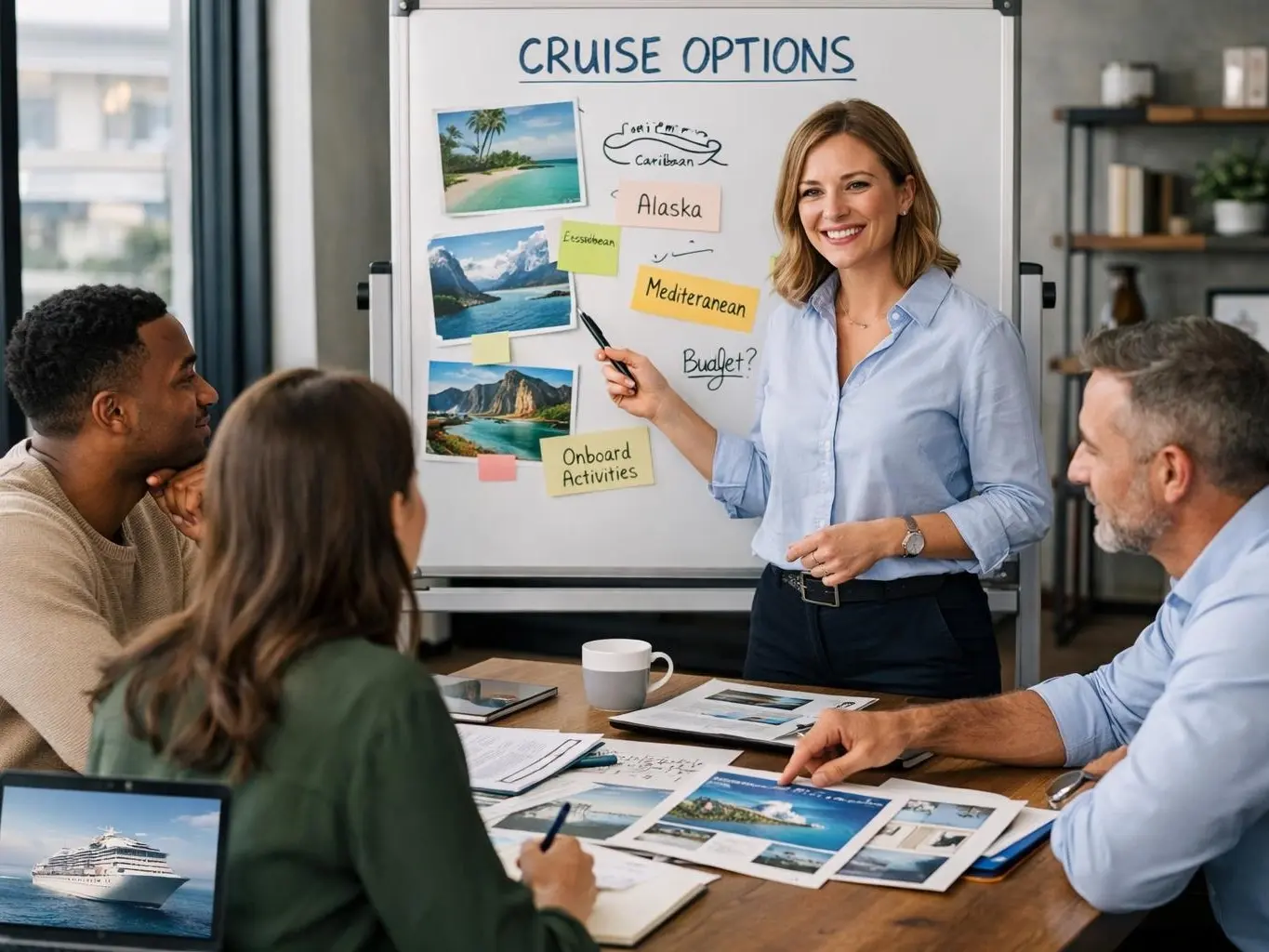 retired couple from Sun City Grand booking a river cruise tour with custom land trip plans